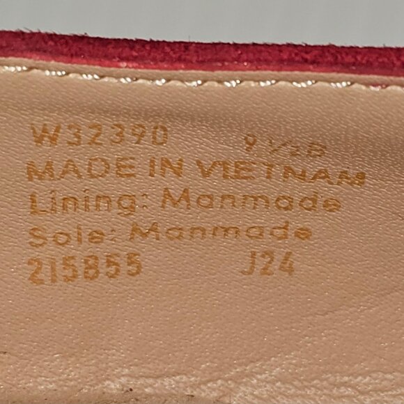 Cole Haan Mazie Slingback Flat Womens 9.5 Rio Red Suede Pointed Toe Low Heel NEW - Picture 12 of 13